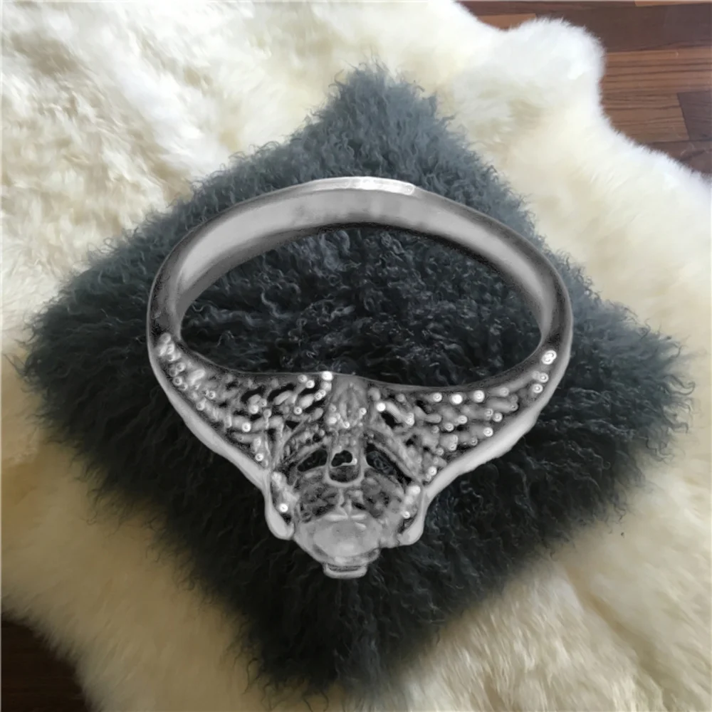 14K GE ESPO ~ Engagement Ring with Multifaceted CZ Stone. Size 8 NWOT